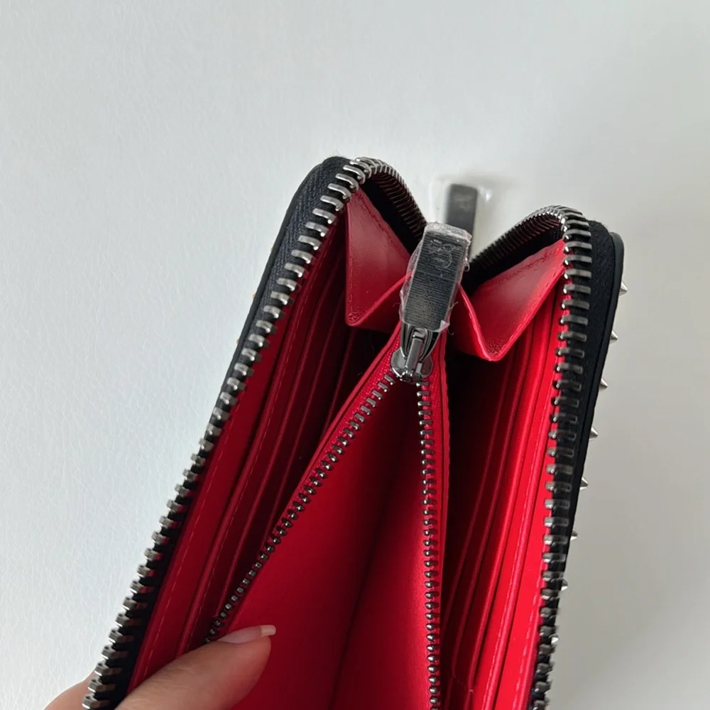 ❌SOLD❌ Christian Louboutin Panettone Wallet Calf Empire/Spikes Mix with Box & DB - Picture 8 of 14
